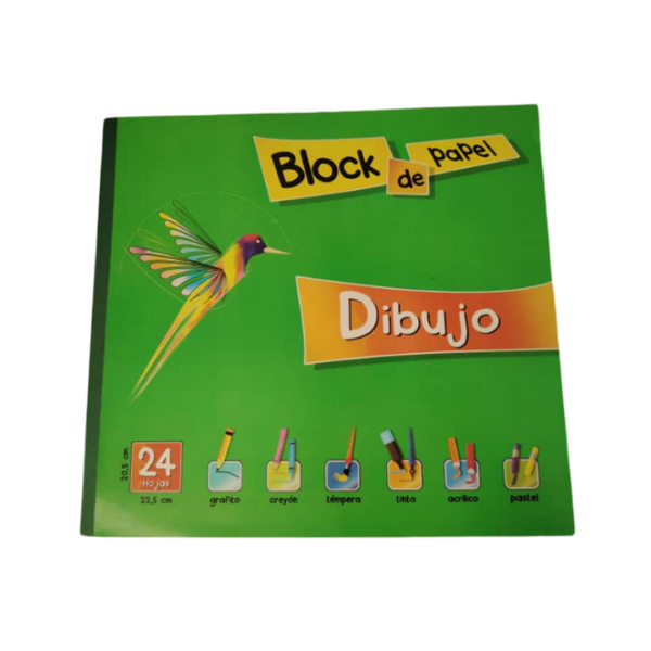 BLOCK DE DIBUJO 24 HOJAS 20,5*22,5CM