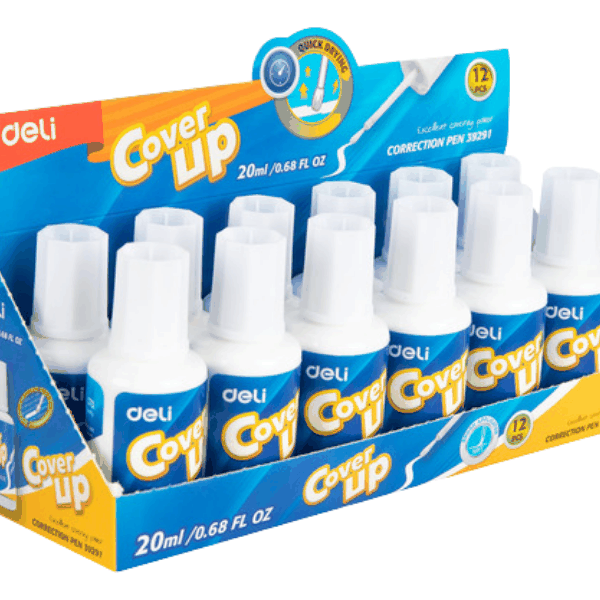 CORRECTOR LÍQUIDO 20ML TIPO BROCHA COVER UP DELI