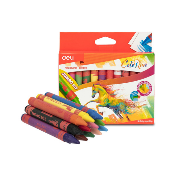 CREYONES DE CERA JUMBO DELI CAJA 12 COLORES