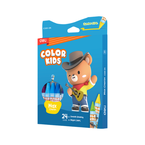 CREYONES DE CERA COLORKIDS DELI CAJA 24 COLORES