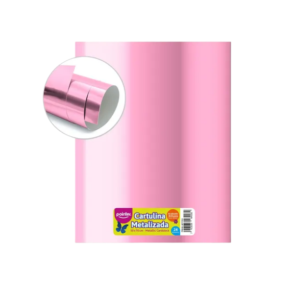 CARTULINA METALIZADA ROSADO 50X65