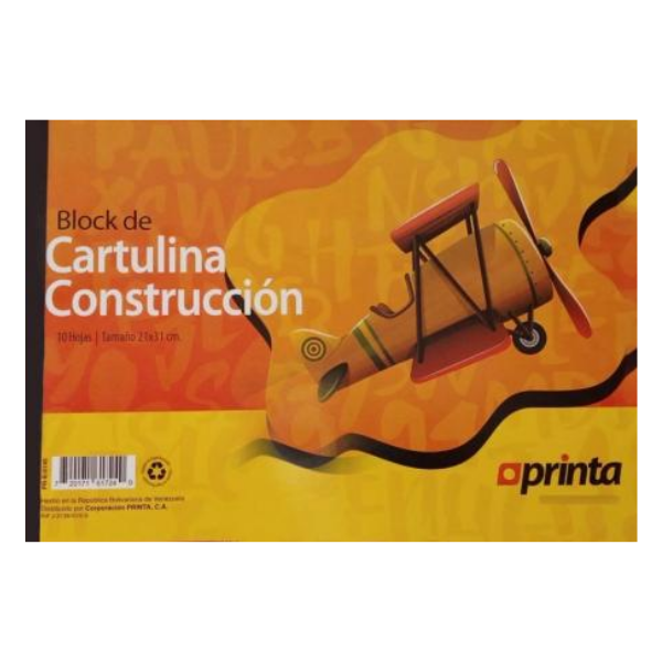 BLOCK DE CONSTRUCCION CARTULINAS 10HOJAS